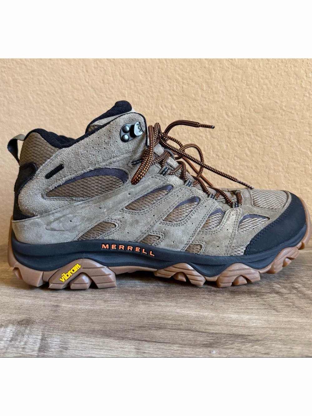Merrel Moab 3 Mid Waterproof Hiking Boots Mens Size 14 Vibram Soles
